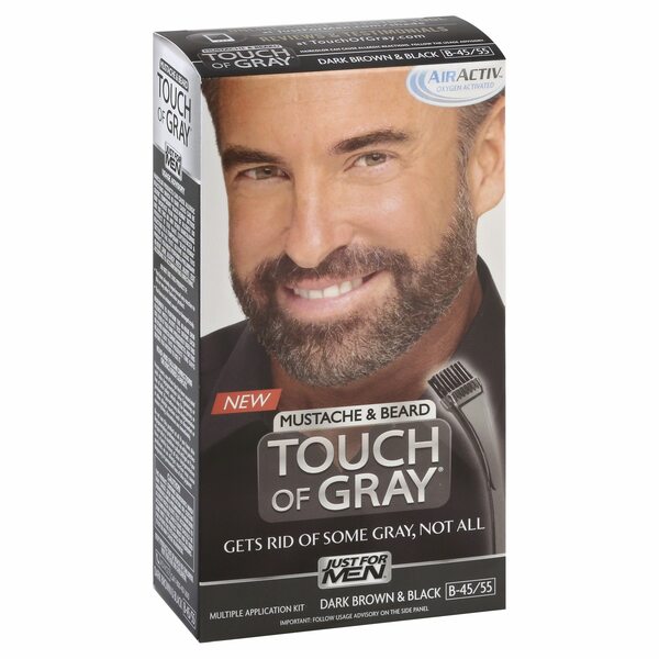 Just For Men MUSTACHE & BEARD TOUCH OF GRAY DARK BROWN & BLACK B45/55 142328